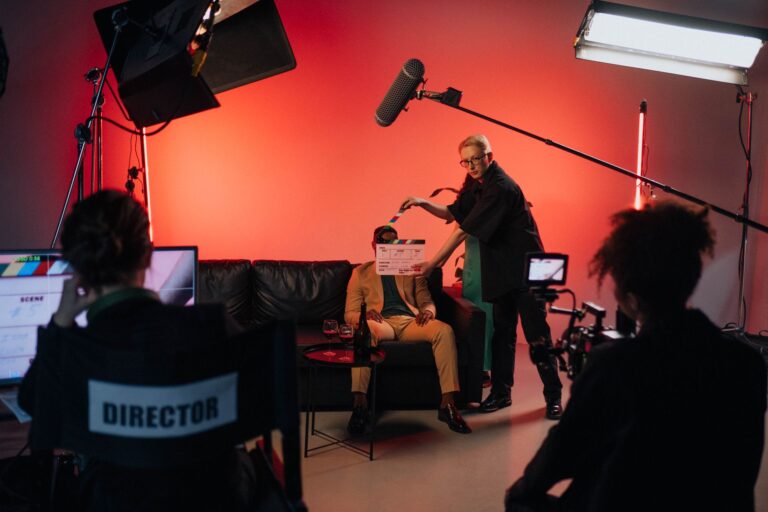 Ekipa filmowa na planie zdjęciowym